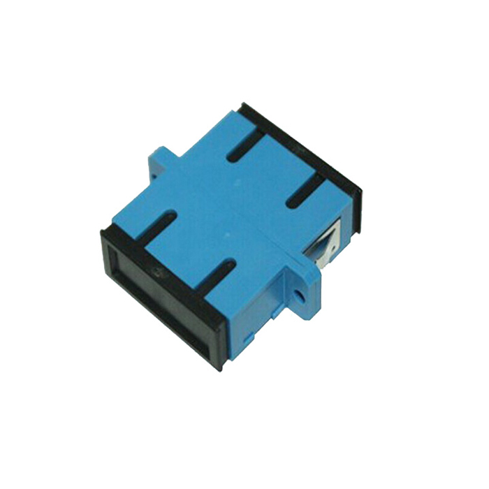 SC 단일 모드 Double Core Optical Adapter Blue Plastic Flange Plate